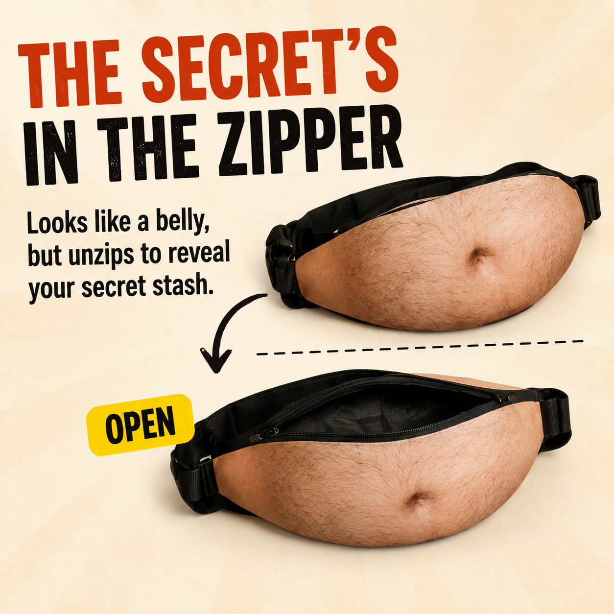 Fun Beer Belly Waist Bag – with Hidden Storage Space