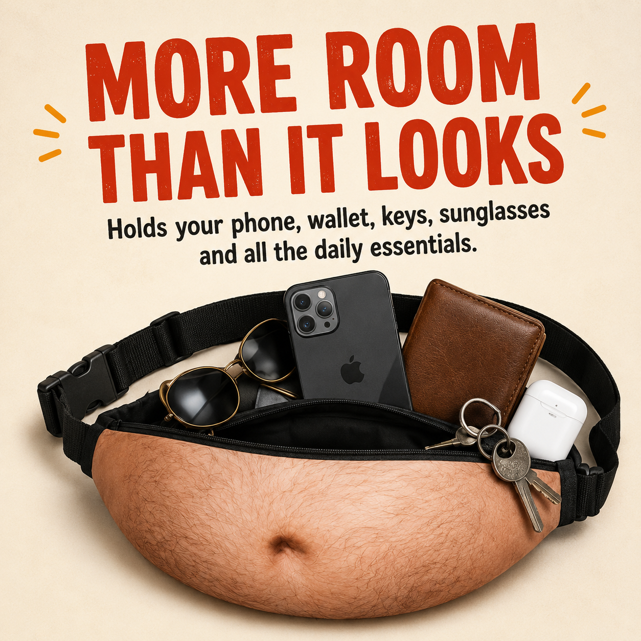 Fun Beer Belly Waist Bag – with Hidden Storage Space