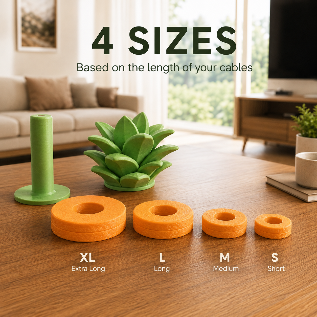 Pine tree-shaped charging cable organizer – creating a tidy desktop