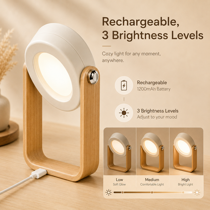 Foldable Portable USB Rechargeable LED Desk Lamp