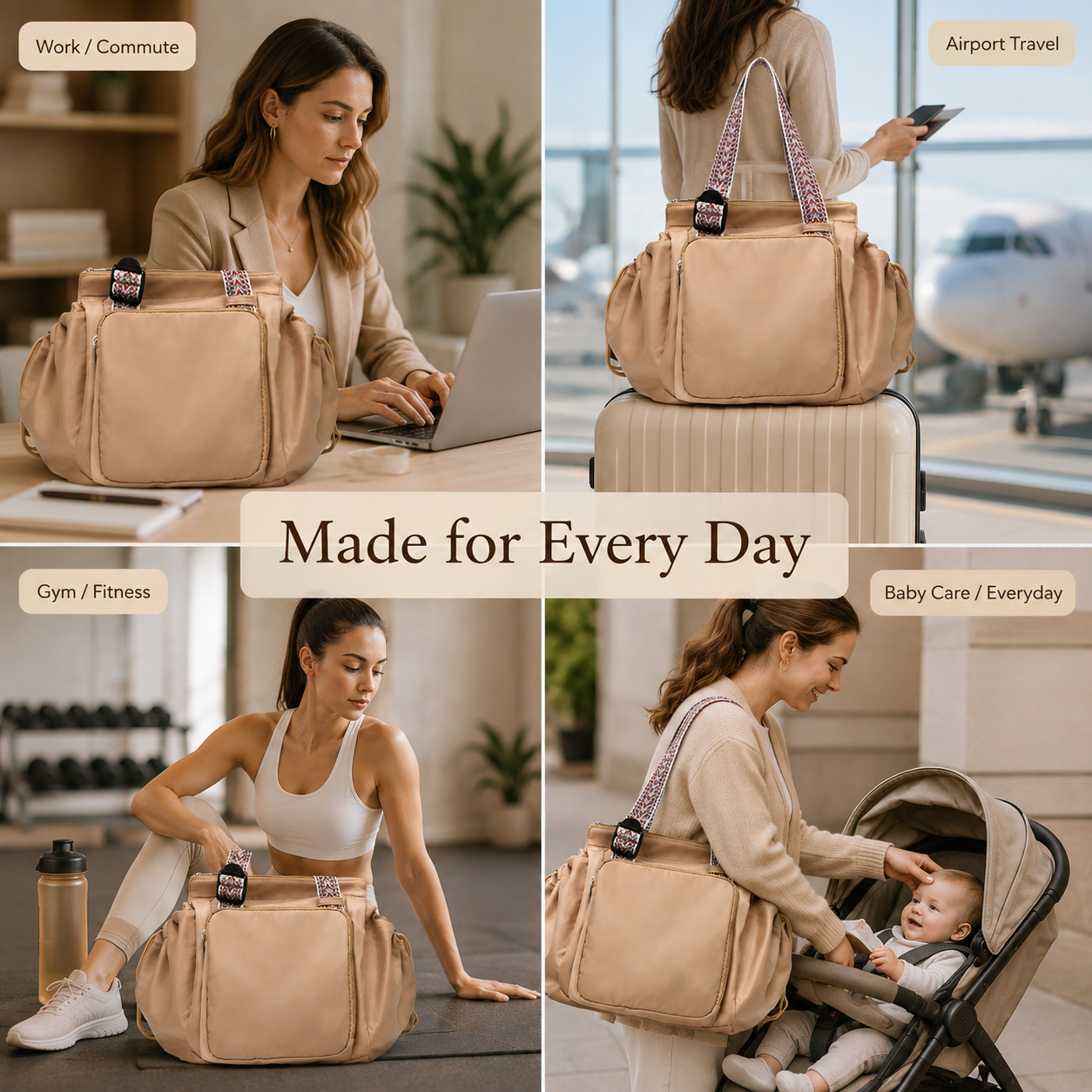 3-in-1 Convertible Travel Handbag – Suitable for everyday use and travel