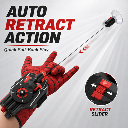 Electric Spider Web Launcher Toy - Automatic Rebound, Dual Heads Replaceable