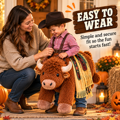 🐂Kids Ride-On Cowboy Bull Halloween Costume🐂