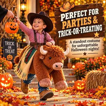 🐂Kids Ride-On Cowboy Bull Halloween Costume🐂