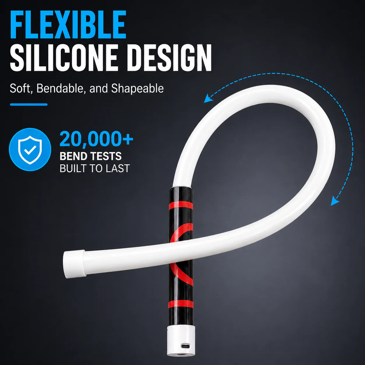 Bendable LED Flashlight Stick – 27" Flexible LED Work Light, High Lumen Magnetic Inspection Light