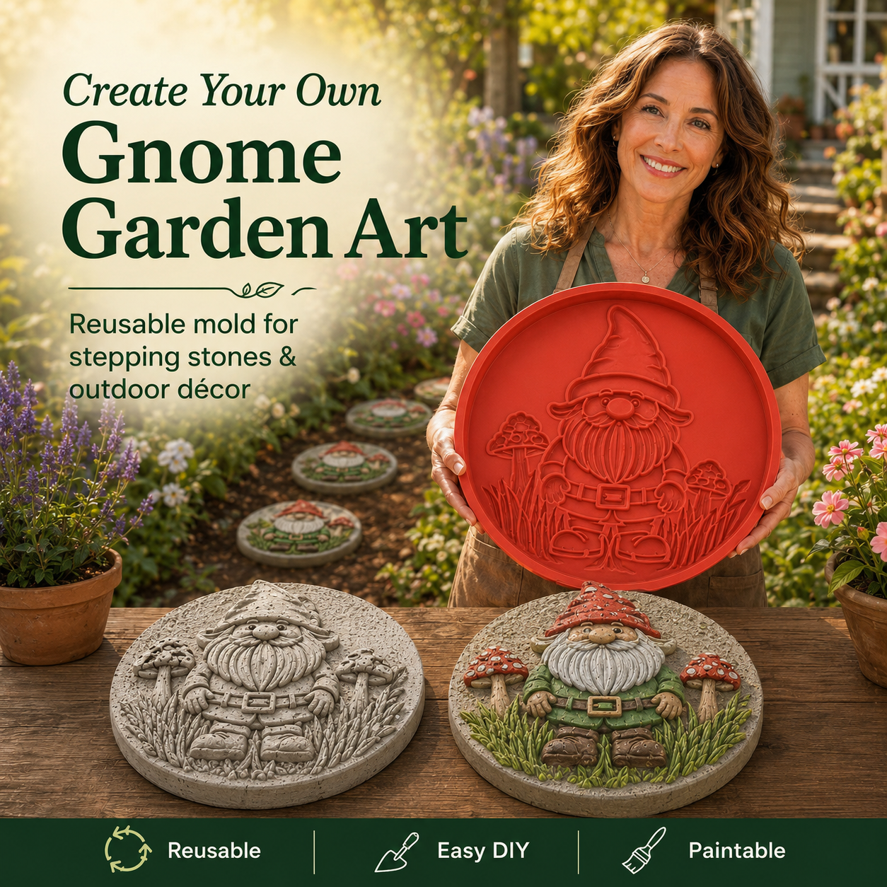 💥LAST DAY 50% OFF🌻Reusable Garden Art Mold – Make Your Garden Truly One of a Kind