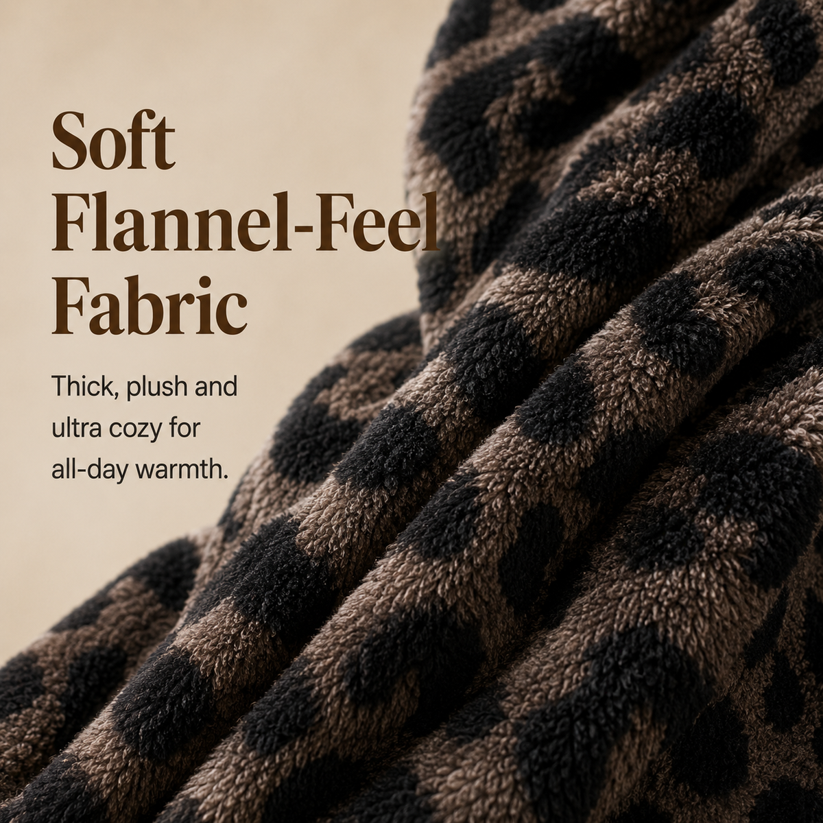 Bamafrontierman™ Hooded Long Leopard Print Bathrobe - Thickened Flannel Fabric