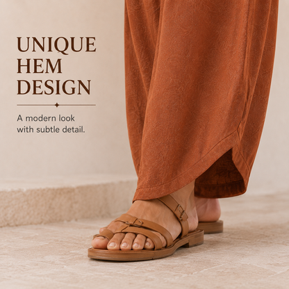 New Women's Casual Elastic Waist Belt Wide-Leg Harem Pants