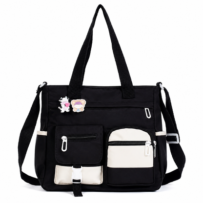 Women's Multi-Pocket Canvas Crossbody Shoulder Bag