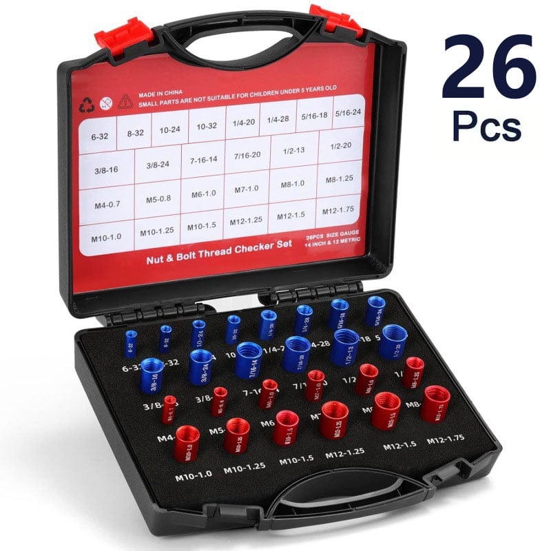 🔥Limited-time discount of 50%🔥44Pcs Alloy Nut and Bolt Thread Inspector Charge🔩