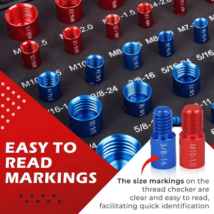 🔥Limited-time discount of 50%🔥44Pcs Alloy Nut and Bolt Thread Inspector Charge🔩