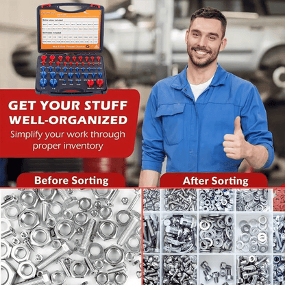 🔥Limited-time discount of 50%🔥44Pcs Alloy Nut and Bolt Thread Inspector Charge🔩