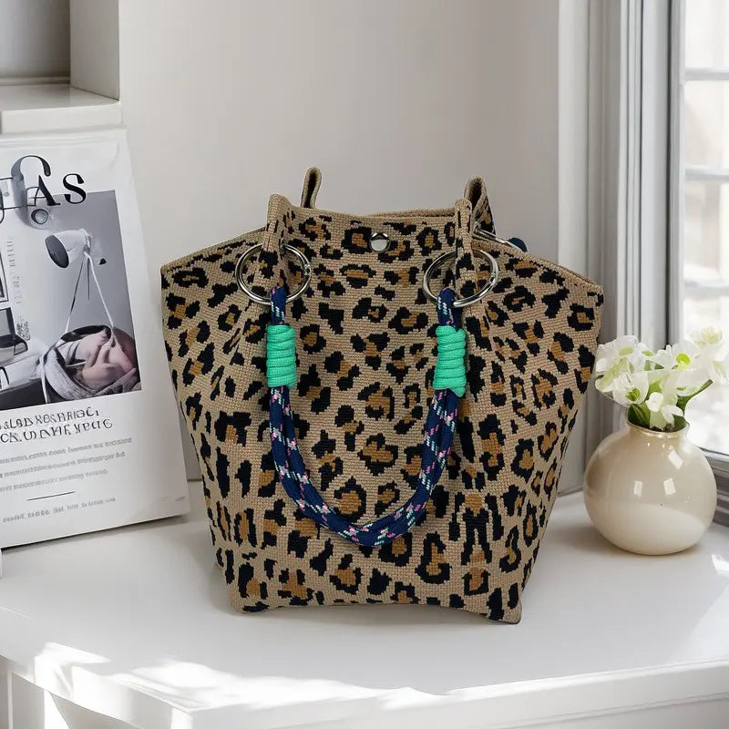 Boho Woven Bucket Bag – Lightweight Crochet Shoulder Bag