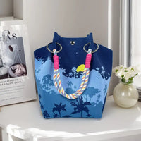 Beach coconut tree blue