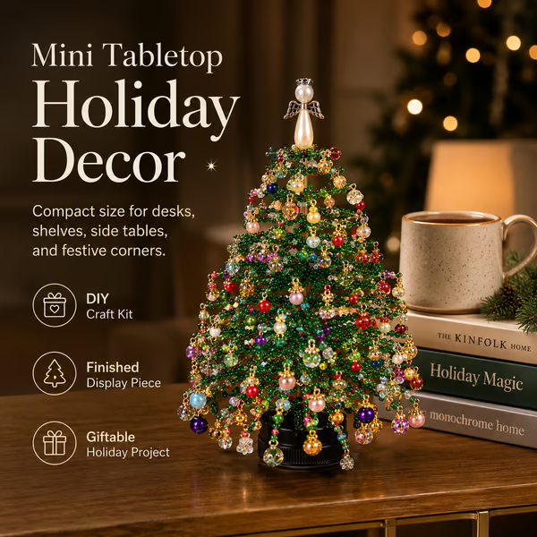 🎄DIY Beaded Christmas Tree Kit – Create Your Own Sparkling Holiday Decoration🎄