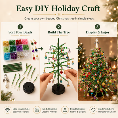 🎄DIY Beaded Christmas Tree Kit – Create Your Own Sparkling Holiday Decoration🎄