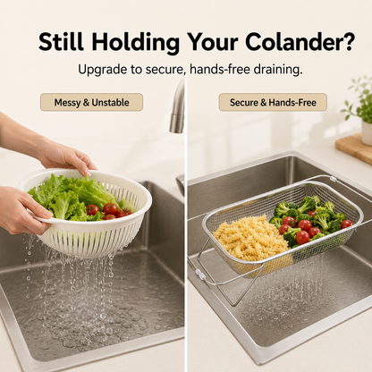 🍝 Expandable Over-the-Sink Fine Mesh Colande