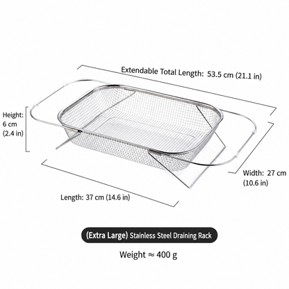 🍝 Expandable Over-the-Sink Fine Mesh Colande