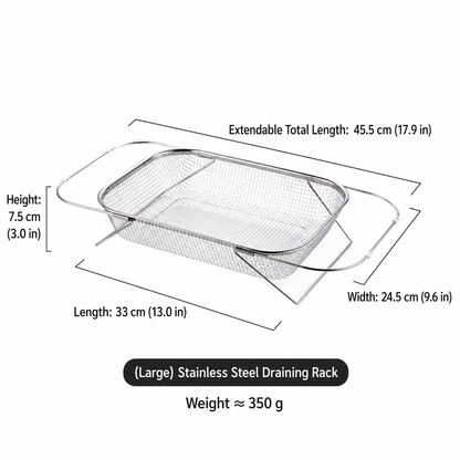 🍝 Expandable Over-the-Sink Fine Mesh Colande