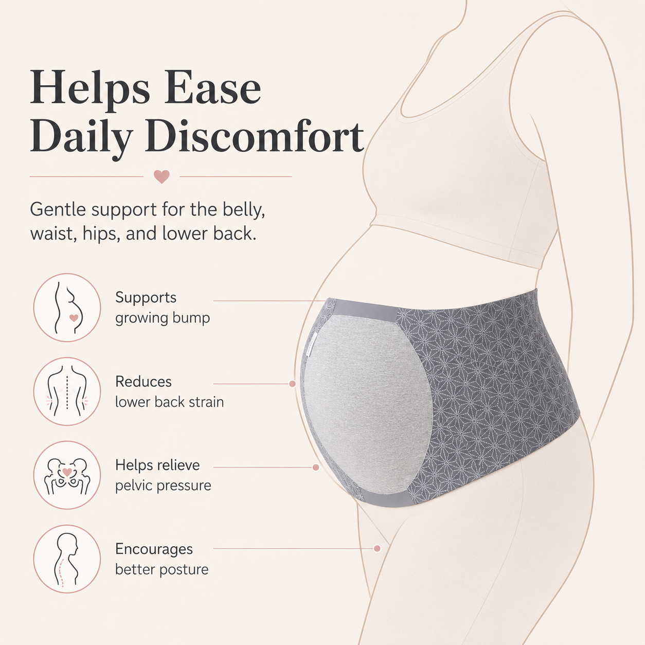 Pregnancy Wedge Pillow for Side Sleeping – Belly & Back Support Cushion