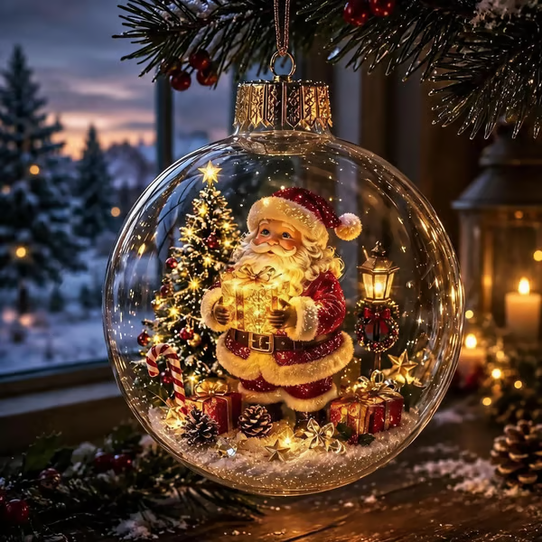 Light-up Christmas 3D Model Decorations - Miniature Winter World in Your Palm