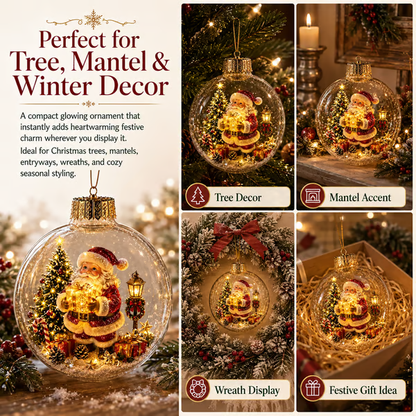 Light-up Christmas 3D Model Decorations - Miniature Winter World in Your Palm