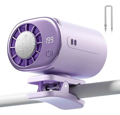 Safe Clip-On Cooling Fan for Car Seats — 360° Adjustable, Rechargeable & Long-Lasting