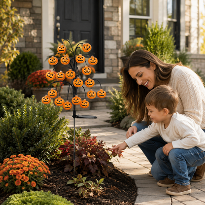 Solar Pumpkin Branch Stake Lights (20 LED)