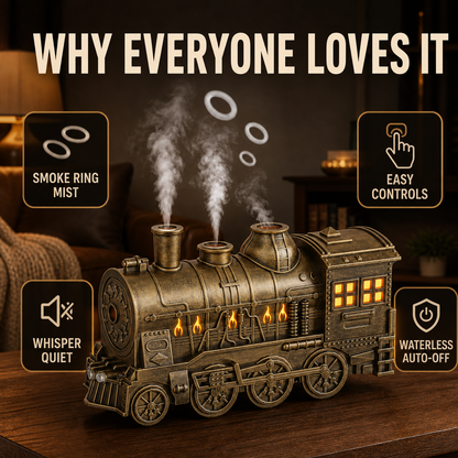 Train Diffuser 300ML Essential Oil Diffuser Cool Mist Humidifier Aroma Diffuser with Night Light