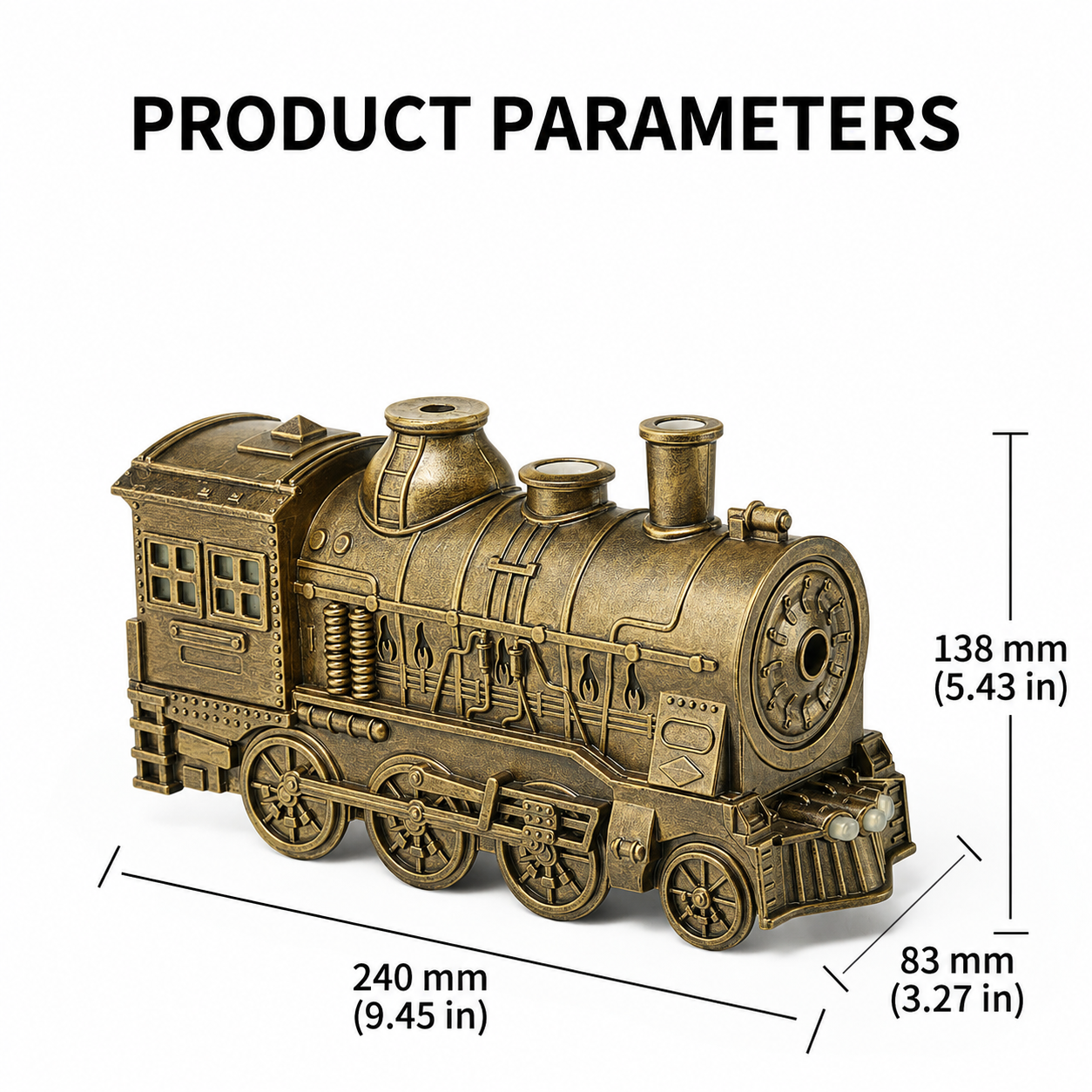 Train Diffuser 300ML Essential Oil Diffuser Cool Mist Humidifier Aroma Diffuser with Night Light