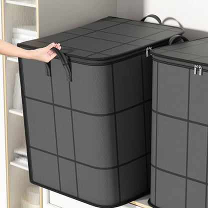 Spacious Moving Fabric Storage Bin – Zippered Organizer for Quilts
