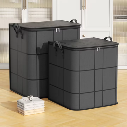 Spacious Moving Fabric Storage Bin – Zippered Organizer for Quilts