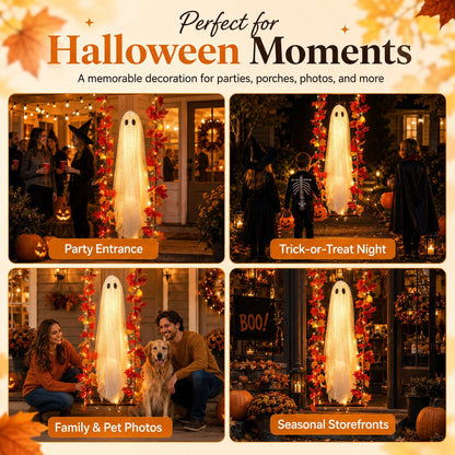👻Light-Up Maple Ghost Swing Halloween Decoration🍁