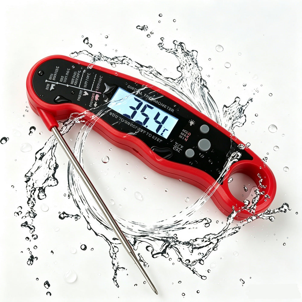 Instant-Read Digital Meat Thermometer – 1–2s Fast, IP67 Waterproof