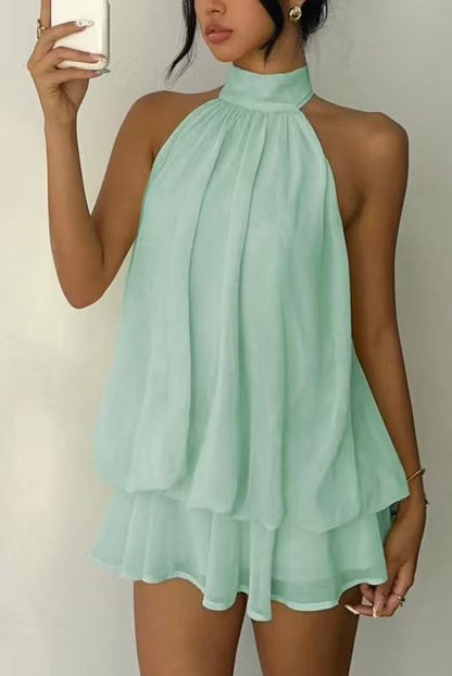 Backless Halter Casual Jumpsuit