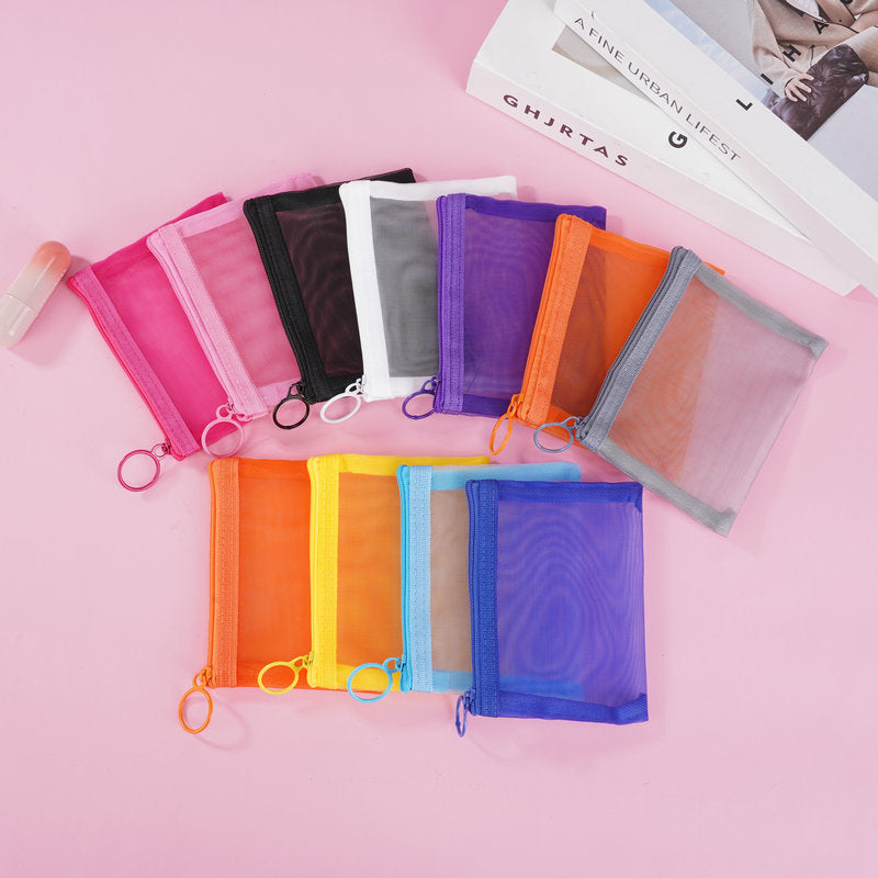 Ultra-Lightweight Transparent Mesh Zipper Pouch