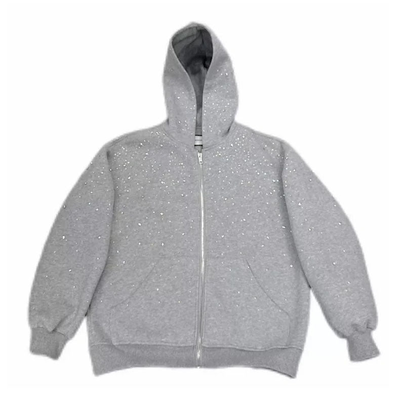 ✨️2026 NEW Men's Sequined Hooded Sweatshirt with Zipper and Pockets✨️