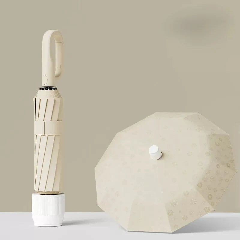 Magic Water-Revealing Automatic Umbrella with Drip-Proof Sleeve