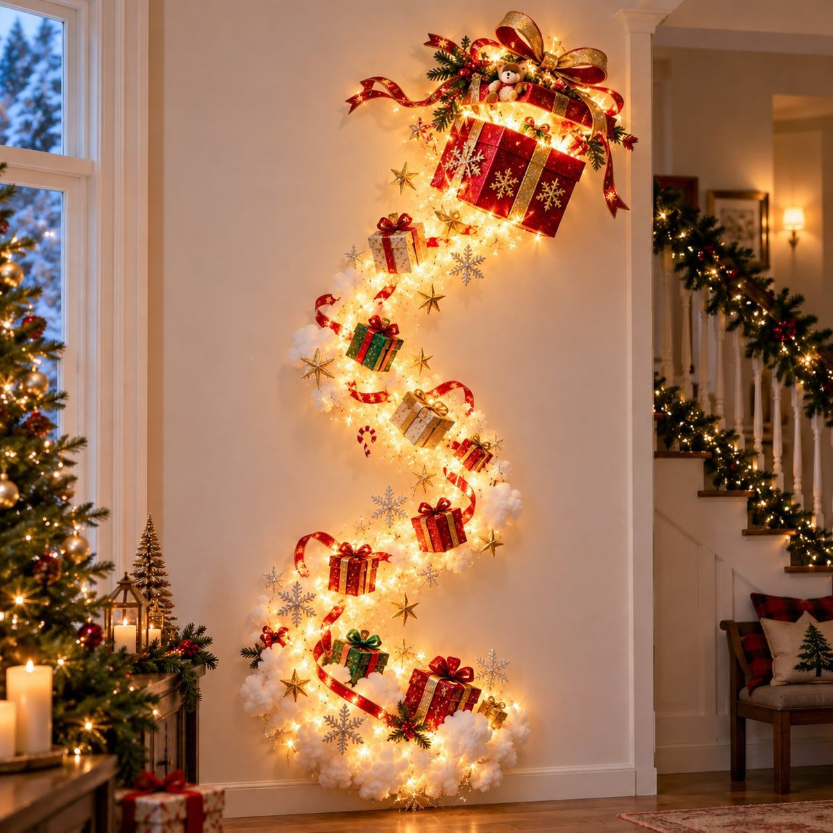 Christmas Magic Trail Wall Light – Turn Walls Into Holiday Wonder