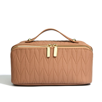 Luxury Waterproof Double-Zipper Travel Toiletry Bag
