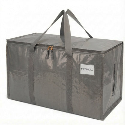 Heavy-Duty Extra Large Collapsible Zippered Blue Storage Bags