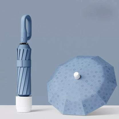 Magic Water-Revealing Automatic Umbrella with Drip-Proof Sleeve