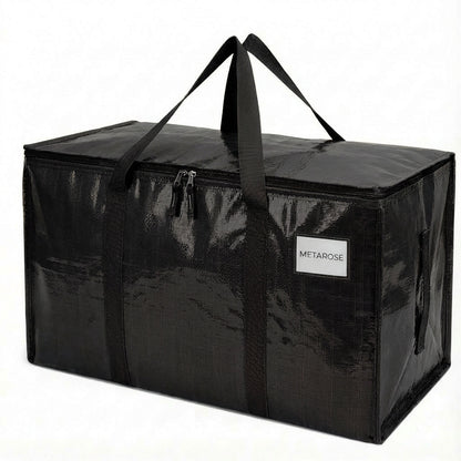 Heavy-Duty Extra Large Collapsible Zippered Blue Storage Bags