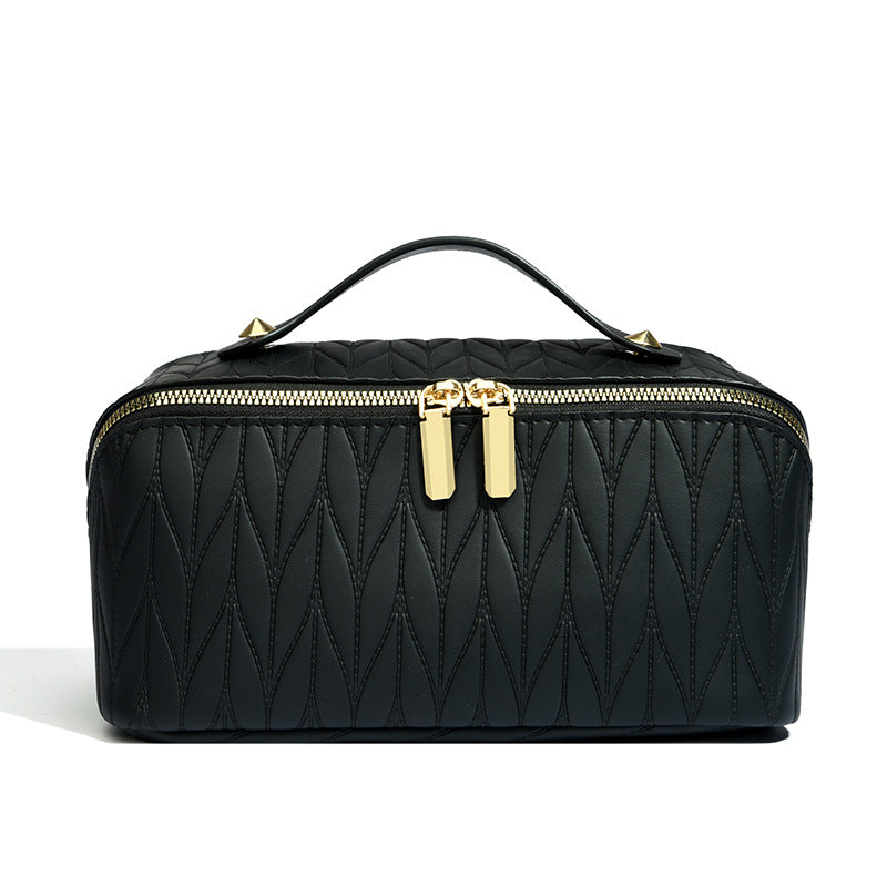 Luxury Waterproof Double-Zipper Travel Toiletry Bag