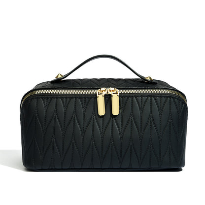 Luxury Waterproof Double-Zipper Travel Toiletry Bag