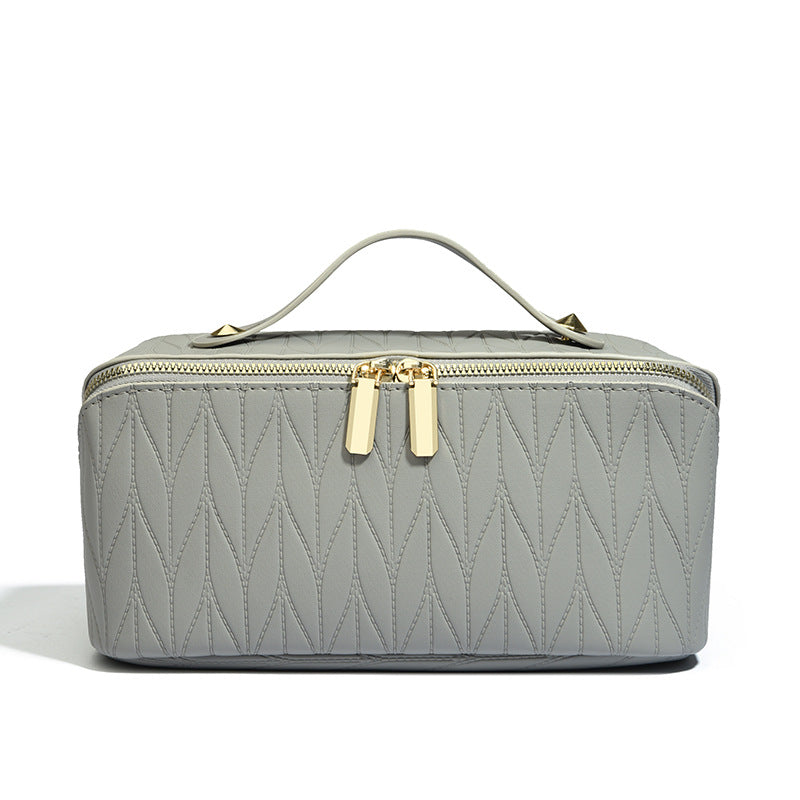 Luxury Waterproof Double-Zipper Travel Toiletry Bag
