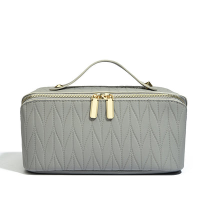 Luxury Waterproof Double-Zipper Travel Toiletry Bag