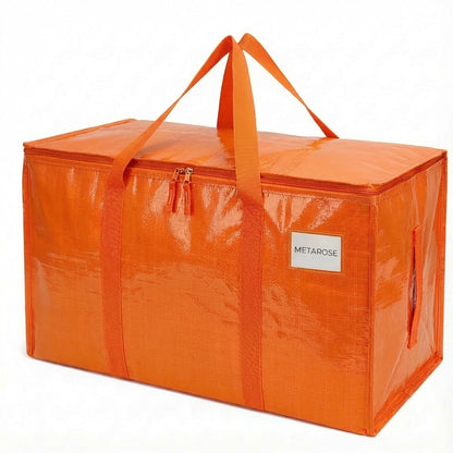 Heavy-Duty Extra Large Collapsible Zippered Blue Storage Bags