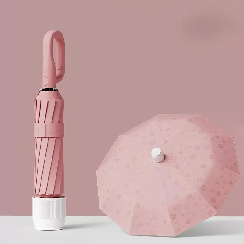 Magic Water-Revealing Automatic Umbrella with Drip-Proof Sleeve