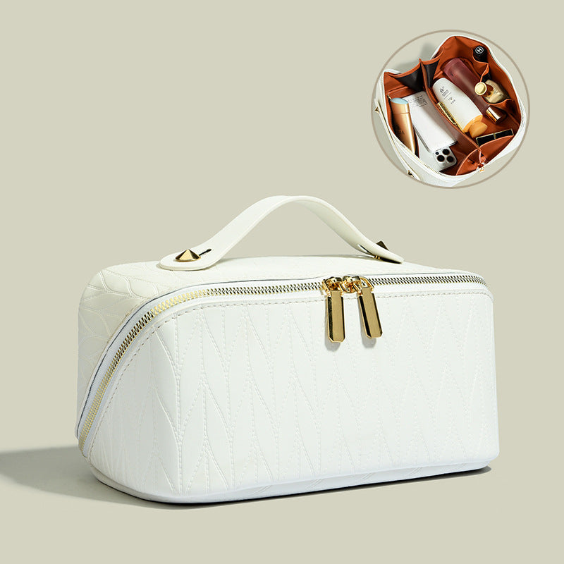 Luxury Waterproof Double-Zipper Travel Toiletry Bag
